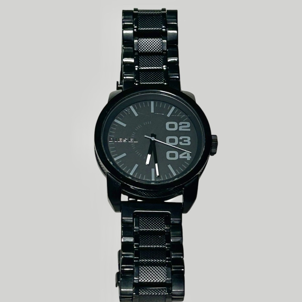 Diesel Men's Double Down Black Stainless Steel Watch DZ1371